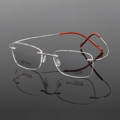 China Other 2020 New Arrival Ultralight Flexible Titanium Rimless Optical Frames for sale