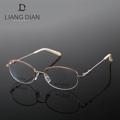 China Women's new trend retro titanium eyeglasses frame, fashion glasses for girls for sale