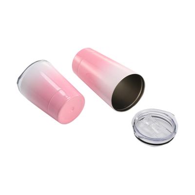 China 12oz Stainless Steel Disposable Double Wall Hot Tumbler And Cold Breakfast Thermal Mug For Milk Beverage for sale