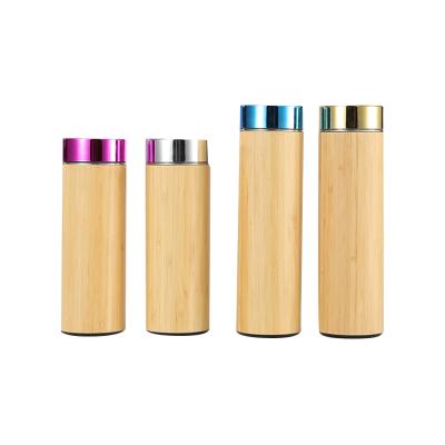 China Large Capacity New China 500Ml Reusable Travel Frosted Vacuum Flask Thermos Insulated Cup Sports Bamboo Tea Water Bottle With Filter for sale