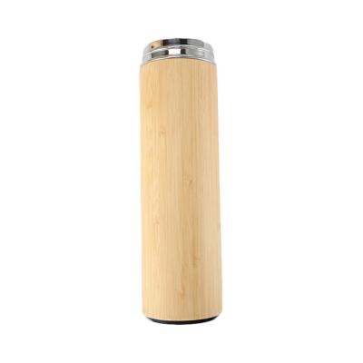 China Disposable Natural Bamboo Vacuum Bottle, Promotional Stainless Steel Wooden Bamboo Water Bottle, 100% Bamboo Coffee Tea Tumbler for sale