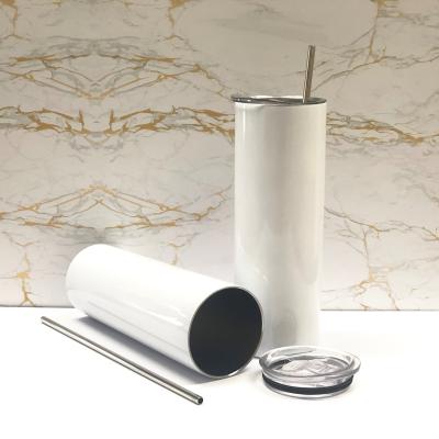 China Viable Vendor 20OZ Hot Blanks Stainless Steel Straight Sublimation Tumbler For DIY With Straw And Lid for sale