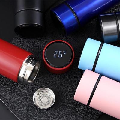 China New Sustainable Temperature Display Insulated Stainless Steel Vacuum Smart Thermal Coffee Water Cooling Mug for sale