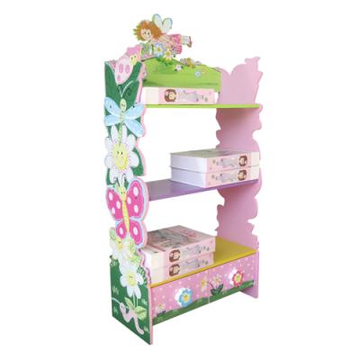 China 2022 Lovely Popular Cartoon Garden Children's Bookshelf Modern Style Bookshelf Wooden Children Educational Toys Storage Toys for sale