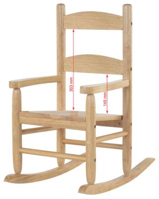 中国 Solid Wood Wooden Chair Kids Rocking Chair 販売のため