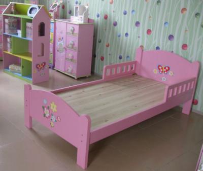 China Removable Cover Pink Modern Wooden Kids Bed Bedroom Furniture à venda