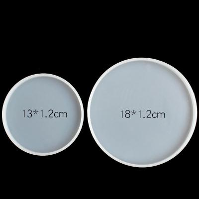 China Viable Brilliant Craft DIY Handmade Round Shape Coaster Silicone Mold Tray Resin Mold Resin Craft for sale