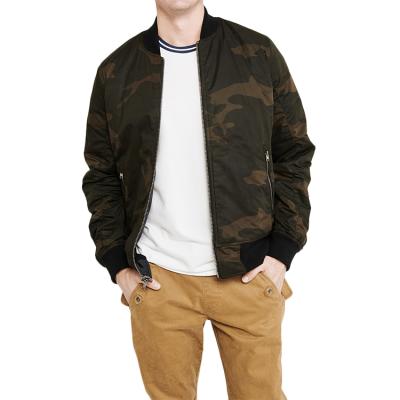 China Waterproof Custom Logo Printing Reversible Embroidery Jacket For Men Bomber Jacket Camouflage Quilted Jacket for sale