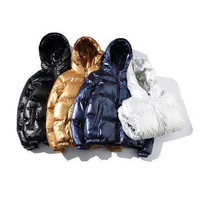 China Wholesale Fashion Style Polyester Shiny Custom Men's Breathable Stripper Jacket Fabric Fashion Winter Jacket for sale