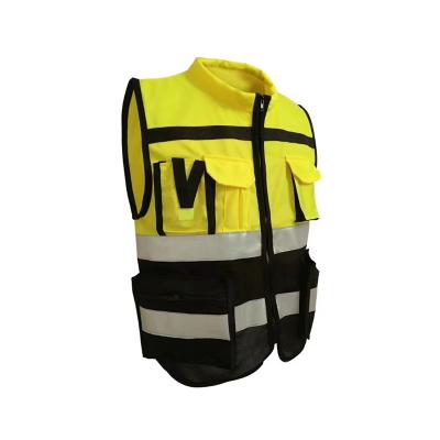 China Customizable Water Proof Logo High Visibility Yellow Construction Work Engineer Breathable Reflective Safety Vest Clothing for sale