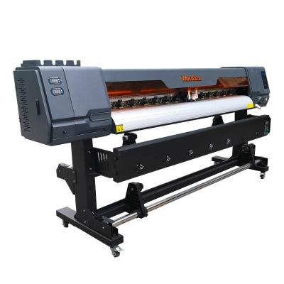 China 1.3m 1.6m 1.8m 1.9m large format inkjet printer xp600 print head canvas wallpaper vinyl sticker eco solvent printer for sale