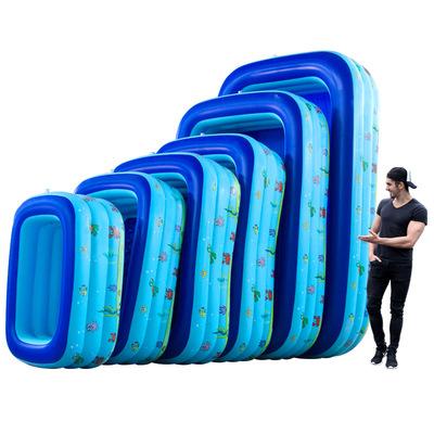 China High Quality PVC Popular Design Portable Rectangular Inflatable Cartoon Swimming Pool For Outdoor Kids for sale