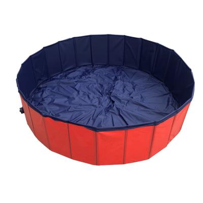 China Foldable Portable Pet Dog Pool 120cm PVC Viable Pet Swimming Pool Portable Pet Swimming Pool For Kids Bathing Tub Tub for sale