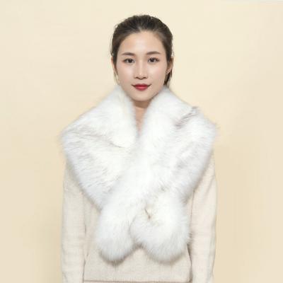 China Stylish Cheap Scarf Faux Fur Shawl Scarf For Women Winter Warm for sale