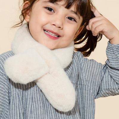 China soft & Warm Cute Children's Artificial Fur Scarf Children's Rabbit Scarf for sale