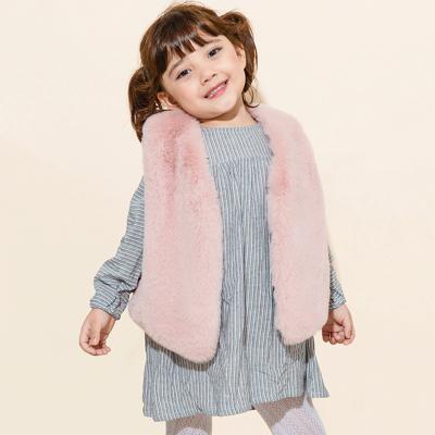 China New Breathable Winter Plus Faux Fur Vest For Girls Thick Children's Coat Warm Comfortable for sale