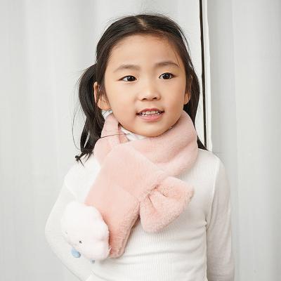 China soft & Cute Winter Clouds Cartoon Accessories Kids Super Warm Soft Plush Cute Faux Fur Kids Scarf for sale