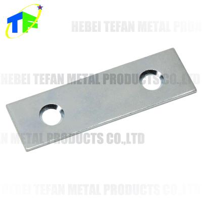 China Custom Made Galvanized Two Hole Repair Plate Galvanized Sheet Steel Repair Plate Custom OEM Size for sale