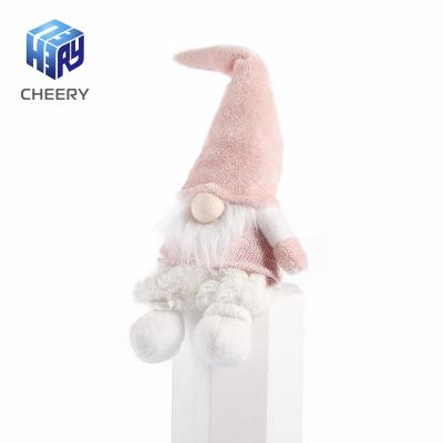 China Factory direct handmade wholesale home decoration cotton Santa toys eco-friendly pink fabric craft for sale