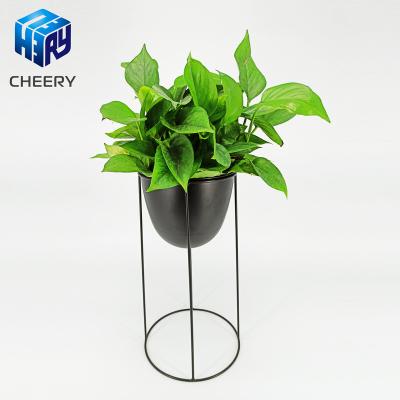 China China Manufacturer Wholesale Modern Garden Flowerpot Large Flower Pot Glauded Hanging Rack Metal for sale