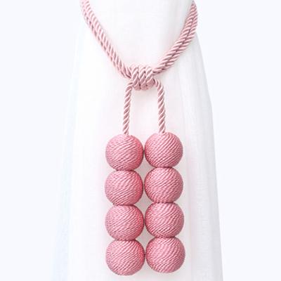 China New Minimalist Wholesale Tieback Curtain Border Accessories Binding Rope Tassel Ball Hanging Ear for sale