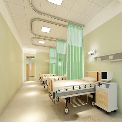 China Blackout Solid Color Icu Table Overbed Hospital Green Thick Fireproof Medical Curtain In Emergency Room for sale