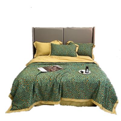 China Floral Home Textile Nondisposable Soft Hotel Designer Luxury 4 Pcs Cool Summer Sheet Bedding Set for sale