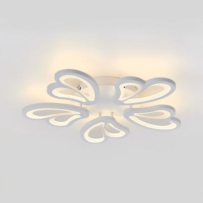 China 35w 5 Petals Outdoor Mounted Led Ceiling Light Home Decoration Led Lamps Flush Mount Chandelier Ceiling Lamp Led Lights For Bedroom for sale