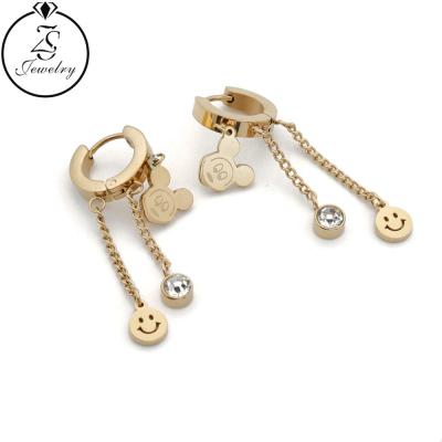 China CLASSIC Gold Plated Earrings Stainless Steel Earrings Fashion Jewelry Earrings Women Stainless Steel for sale