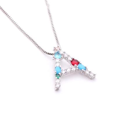 China CLASSIC Silver Plated Necklace Letter S Jewelry Women Beautiful Beautiful CZ Joyas Stone Design in Stainless Steel for sale