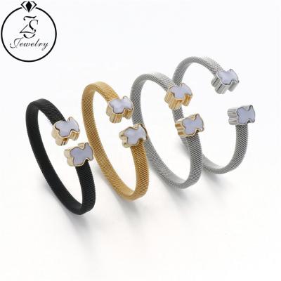 China CLASSIC Wire Bangle Women Fashionable Stainless Steel Bracelet Good Selling Adjustable Bangle Bracelet Gold Plated 18K for sale