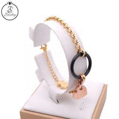 China Fashionable Gold Chain Bracelet Stainless Steel Bangle Animal And Heard Pendant Bangle For Birthday Gifts for sale