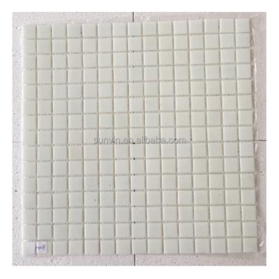 China Pure White Warm White Bathroom Wall Tile Parquet Cast Iron Glass Mosaic Tile for sale