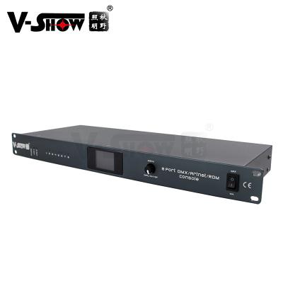 China Hotel V-Show 2021 new upgrade 8 ports dmx artnet RDM console for sale