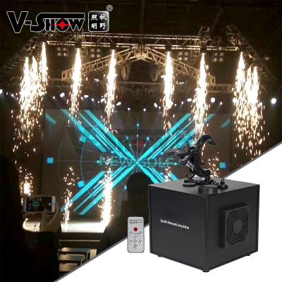 China Indoor Stage Waterfall Sparkler Cold Flame Fireworks Fountain Machine Spark Machine For Party Wedding DJ Stage for sale