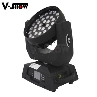 China NEW PROMOTION Guangzhou Theme Park 36x10W RGBW Wash Zoom Moving Head Stage Lights for sale