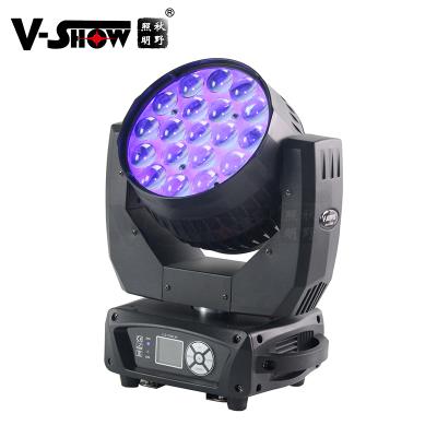 China ROAD aura moving head wash lights buzz moving head wash led turn on 19pcs 15w RGBW wash light for disco club bar for sale