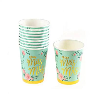 China Disposable Custom design disposable 7 oz paper cup for hot/cold beverage drinking for sale