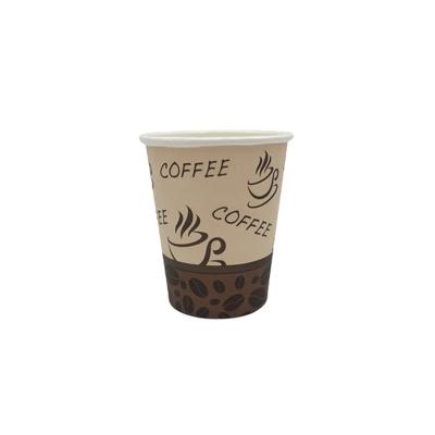 China Disposable Coffee shop paper cups takeaway packaging disposable coffee paper cups with paper  lids for sale