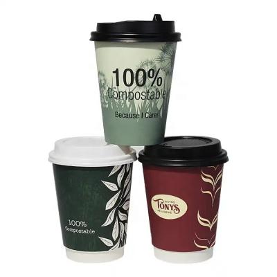 China Disposable 8oz 12oz 16oz paper baking cups pe coated printed paper cup fan paper cup double wall for sale