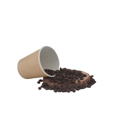 China Disposable Hot drink double wall paper cups for bubble tea 12oz brown paper coffee cup for sale