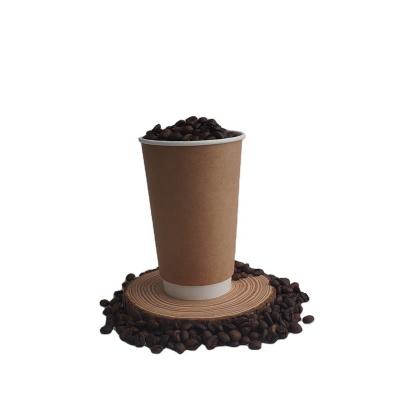 China Disposable coffee paper cup 16oz packaging paper cups disposable handle paper cup for sale