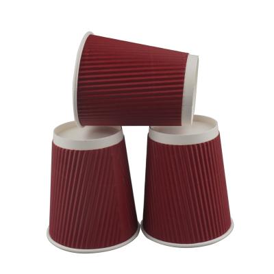 China Disposable 8oz paper cups coffee custom print  wholesale coffee  paper cups sleeve for hot drinks for sale