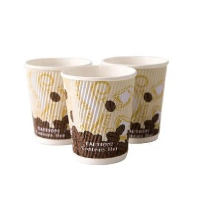 China Disposable Ripple paper cup printer machine make 6 oz custom coffee paper cups for sale