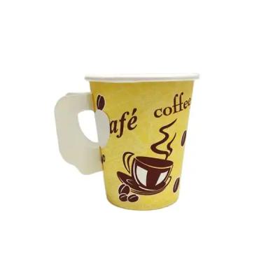 China Disposable Custom paper coffee cup 8boz with logo paper cup with handle for sale