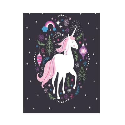 China Jason Rainbow Blanket Cartoon Decoration Washable Starry Game Mat Unicorn Carpet Large Kids Carpet Playmat for sale