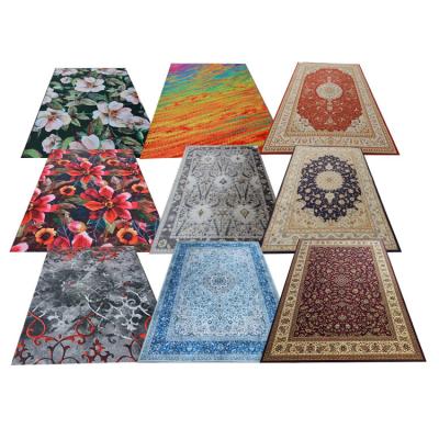 China Non-slip carpet 3d printed blankets alfombras Para sala color negro persian handcrafted blanket for living room for sale