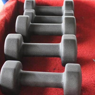 China Plated Dumbbell Top Selling Factory Supply Rubber Coated Hex Dumbbells for sale