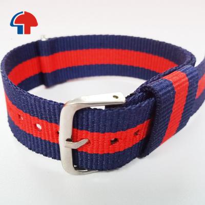 China Adjustable Strap Length Nylon Replacement Woven Buckle Strap For Mesh Watch Band for sale