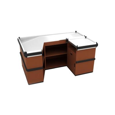 China Good Quality Durable Cashier Table Display Customized Supermarket Cashier Cash Desk Checkout for sale